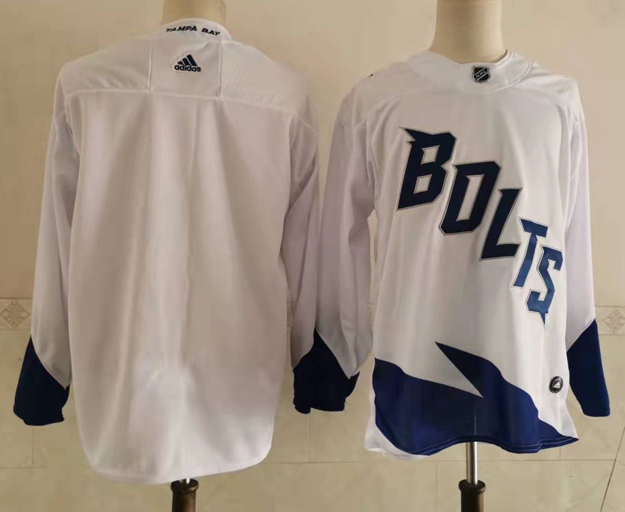 Cheap Men Tampa Bay Lightning Blank White New 2022 Adidas NHL Jersey